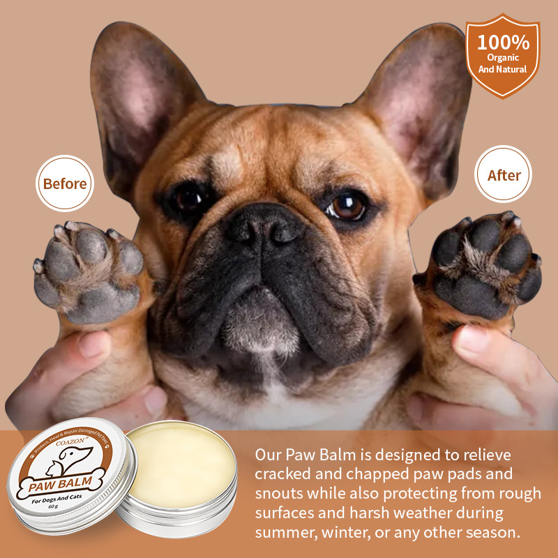 Cross-border in stock COAZON pet claw care cream cat and dog paw foot moisturizing Moisturizing Care Cream 60g