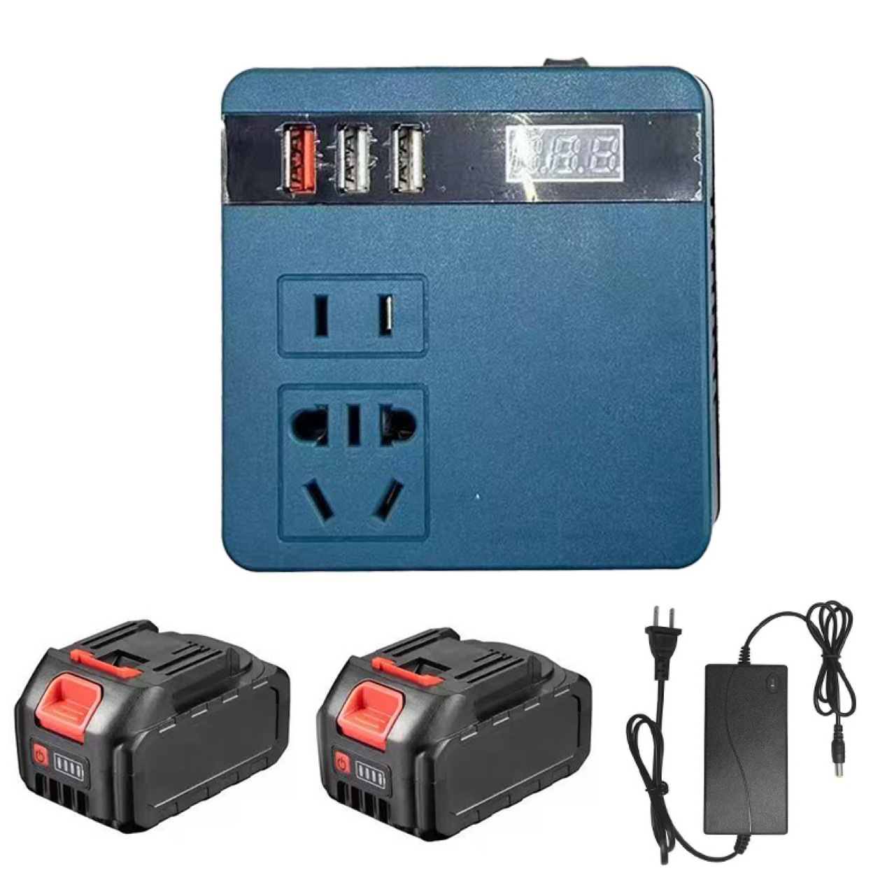 Cross-Border Popular Lithium Battery Inverter Lithium Battery Tool Battery Inverter Ac220Vdc5V Outdoor Work Inverter