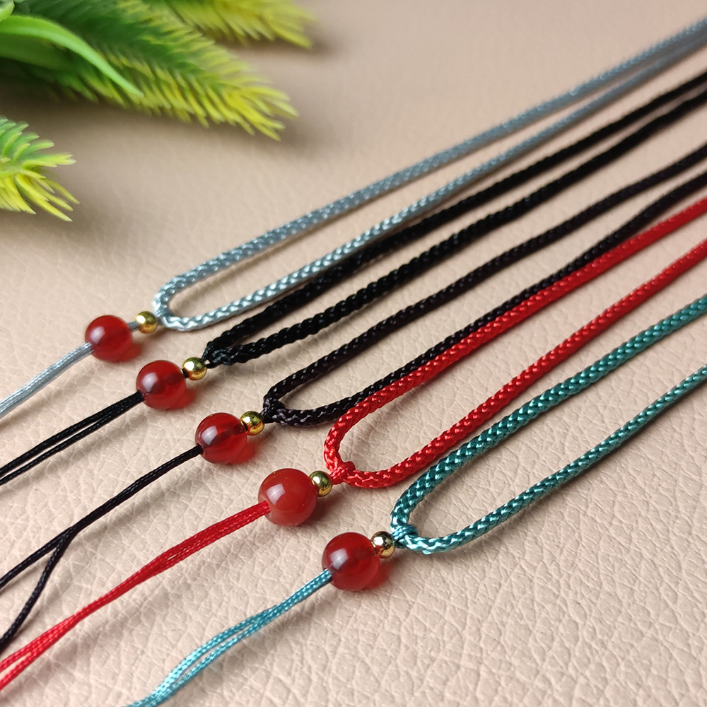 Fine adjustable hand-woven top bead necklace rope jade men and women pendant rope neck lanyard pendant rope wholesale