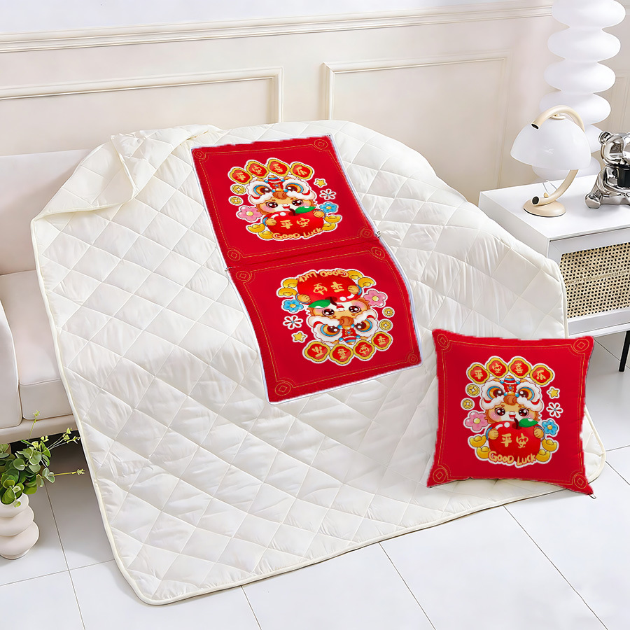 New Year 2026 Year of the Horse Red Zodiac Pillow Festive Home Decor Cushion Bedside Pillow Customizable with Pictures