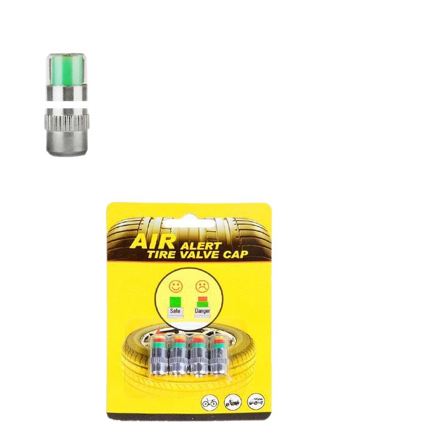 Car Tire Pressure Monitoring Cap Visual Tire Pressure Warning Device Tire Pressure Detector Tire Pressure Cap Tire Detection Cap 4 Pack