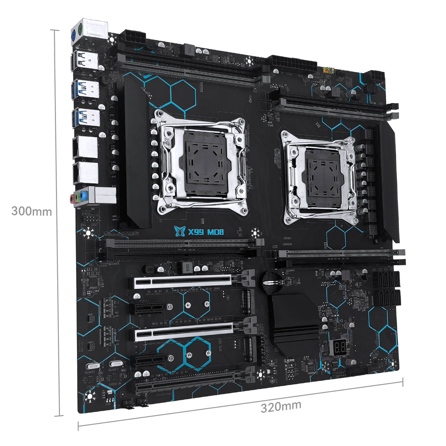 MACHINIST X99-MD8 Dual-way motherboard DDR4 PCIE X16*2 EATX