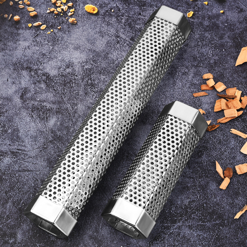 304 нержавеющая сталь копчёная труба, барбекю труба, 6/12 дюймов, инструменты для копчения