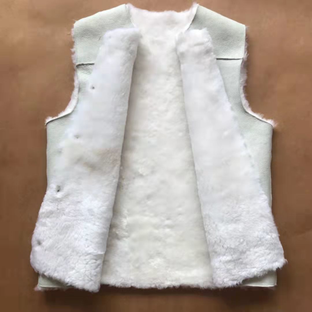 Чисто ручной работы шерстяной жилет, зимний, из натуральной козьей кожи, утолщённый для защиты от холода