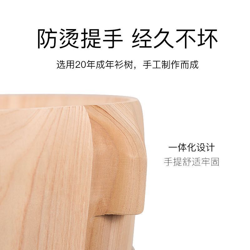 Steamer Wooden Barrel Steamer Bamboo Wooden Handmade Fir Kitchen Utensils Rice Large Rice Barrel Restaurant Rice Barrel Factory