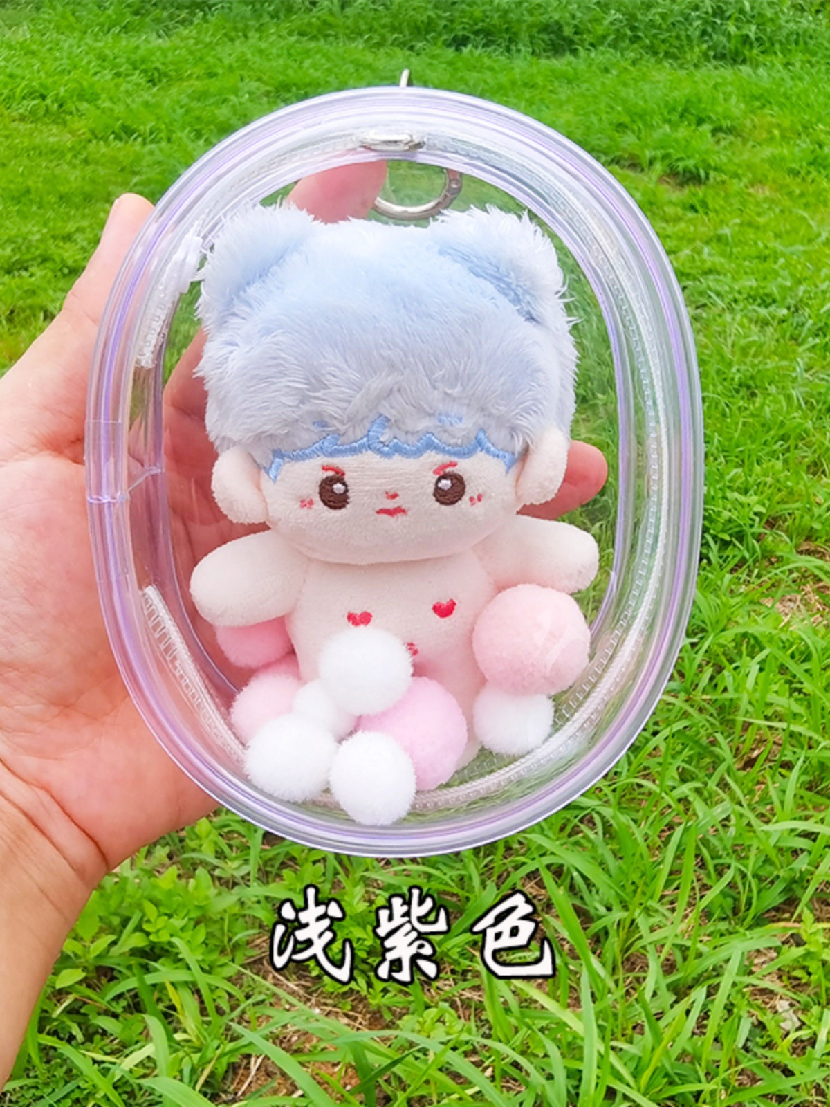 10cm Doll Transparent Protective Hanging Bag Cotton Doll Protective Bag for Outing and Display Anti-Scratch Transparent Bag