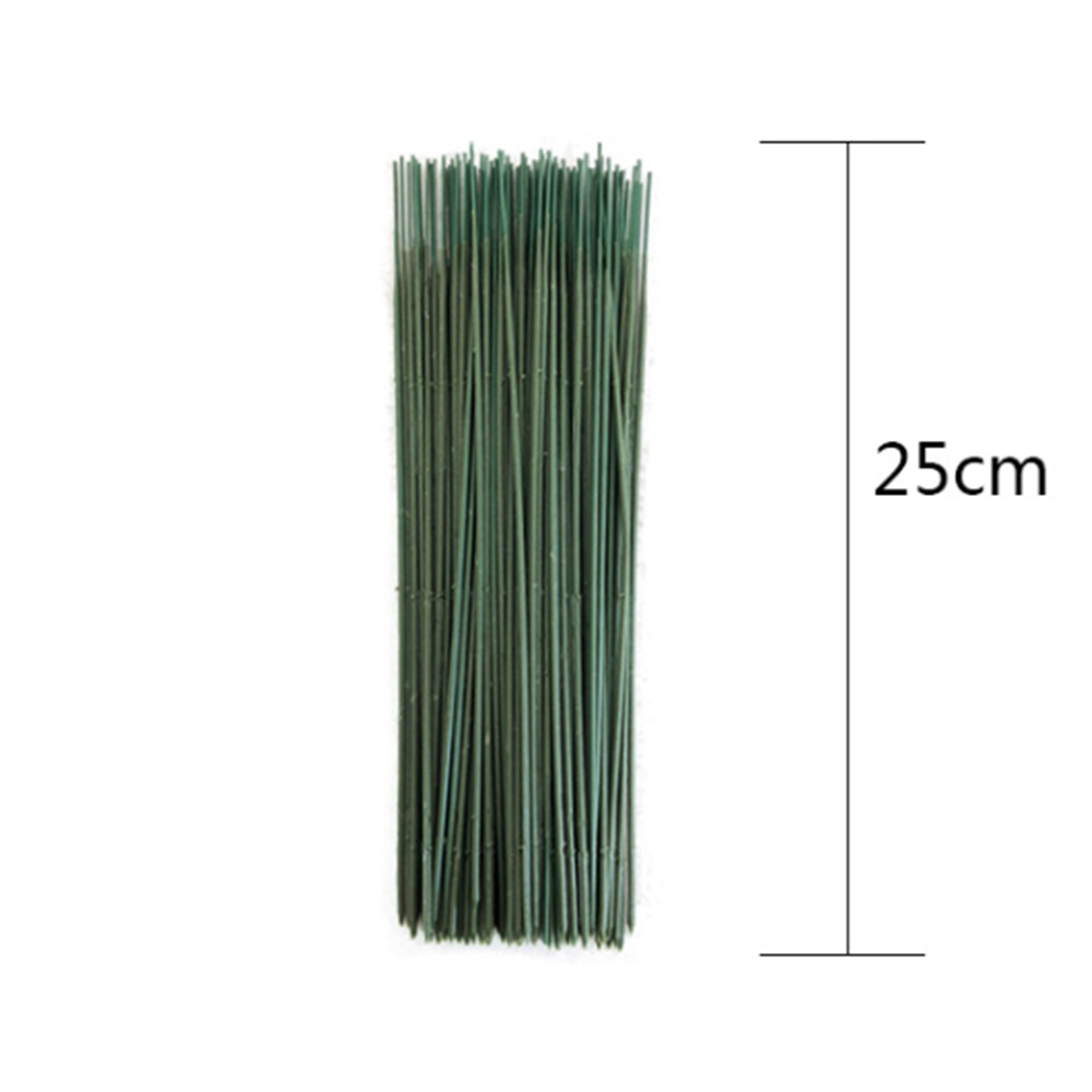 17/25/30cm Green Leather Wire Pole Artificial Flower Pole Flower Branch Cartoon Shaping Flower Wrapping Material