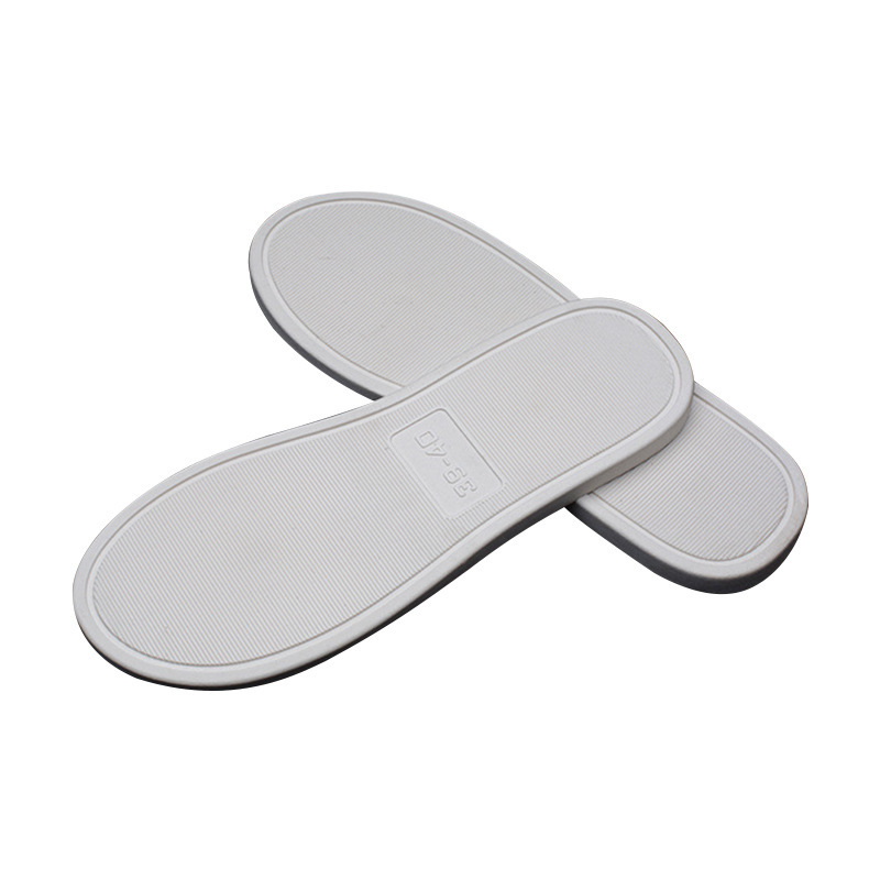 Wave pattern pvc resin sole square toe closed bottom unisex pvc sole movable slippers bottom wholesale