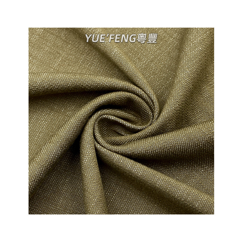 In-Stock 300g Double-Strand No-Wash Bamboo Imitation Denim Fabric Polyester-Cotton Blend Wide-Leg Pants Set Jeans Fabric