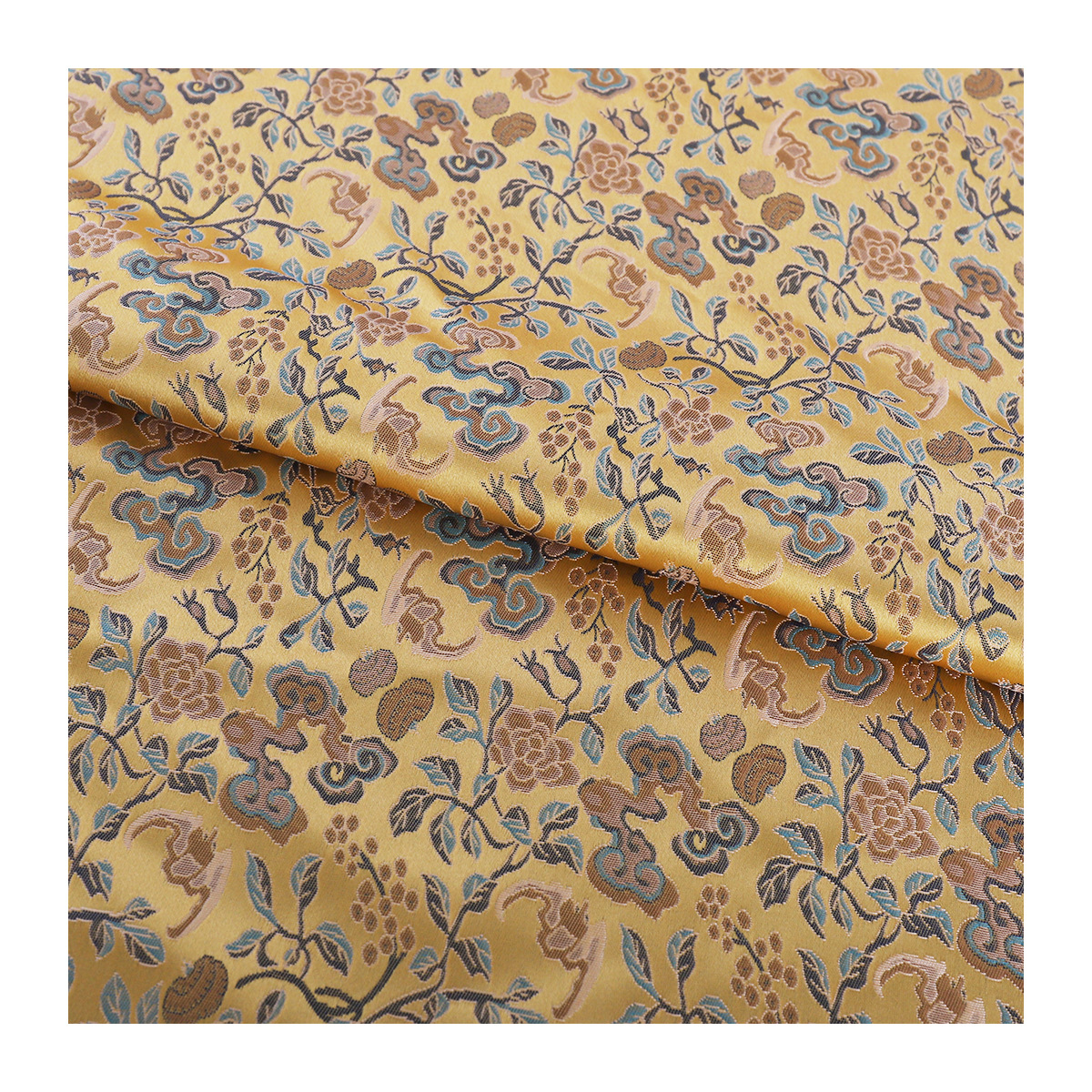 "FS107 five blessings and eight treasures" new Chinese imitation Song brocade waistcoat fabric jacquard satin brocade clothing fabric