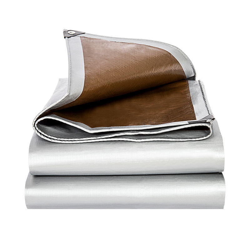 [Donglin] Silver Coffee Color Rainproof Cloth Sunshade Cloth Outdoor Export Camping Style Mat Tarpaulin Tarpaulin Cross-Border Tarpaulin