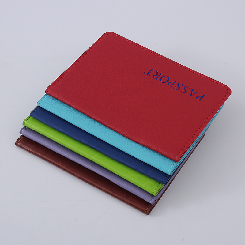 Cross-Border Pu Passport Holder Customized Passport Document Cosmetics Bag Shell Card Holder Thickeneded Passport Holder Multi-Functional Leather Bag