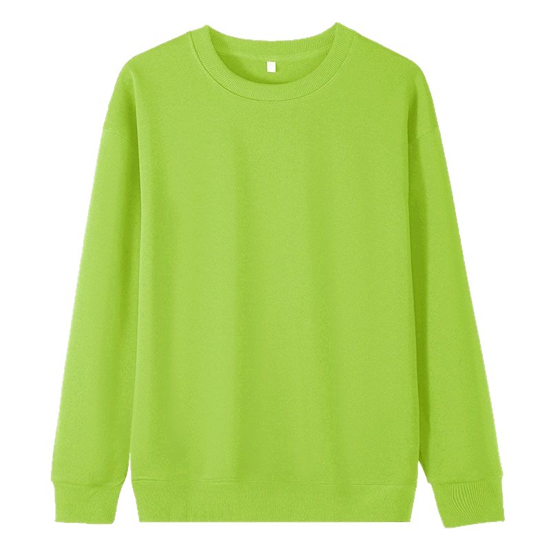 Children's Round-Neck Sweatshirt with Custom Logo, Matching Color on Both Sides, 70% Cotton Composite, Imitation Cotton with Fleece Lining, Plain Parent-Child Matching Outfit Customization