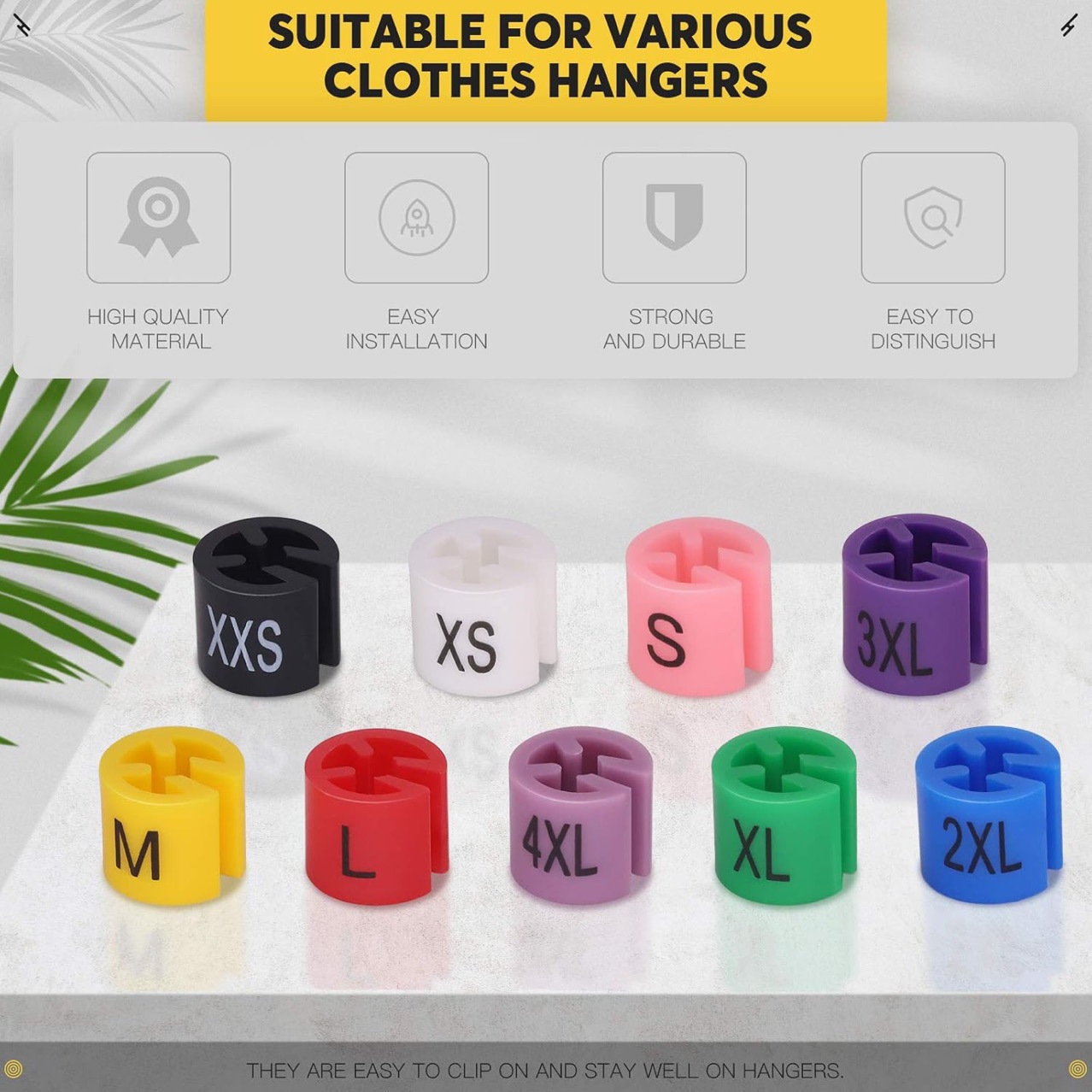 Cross-border hot-selling printing color size buckle hot-selling round size ring printing hanger pants rack size ring