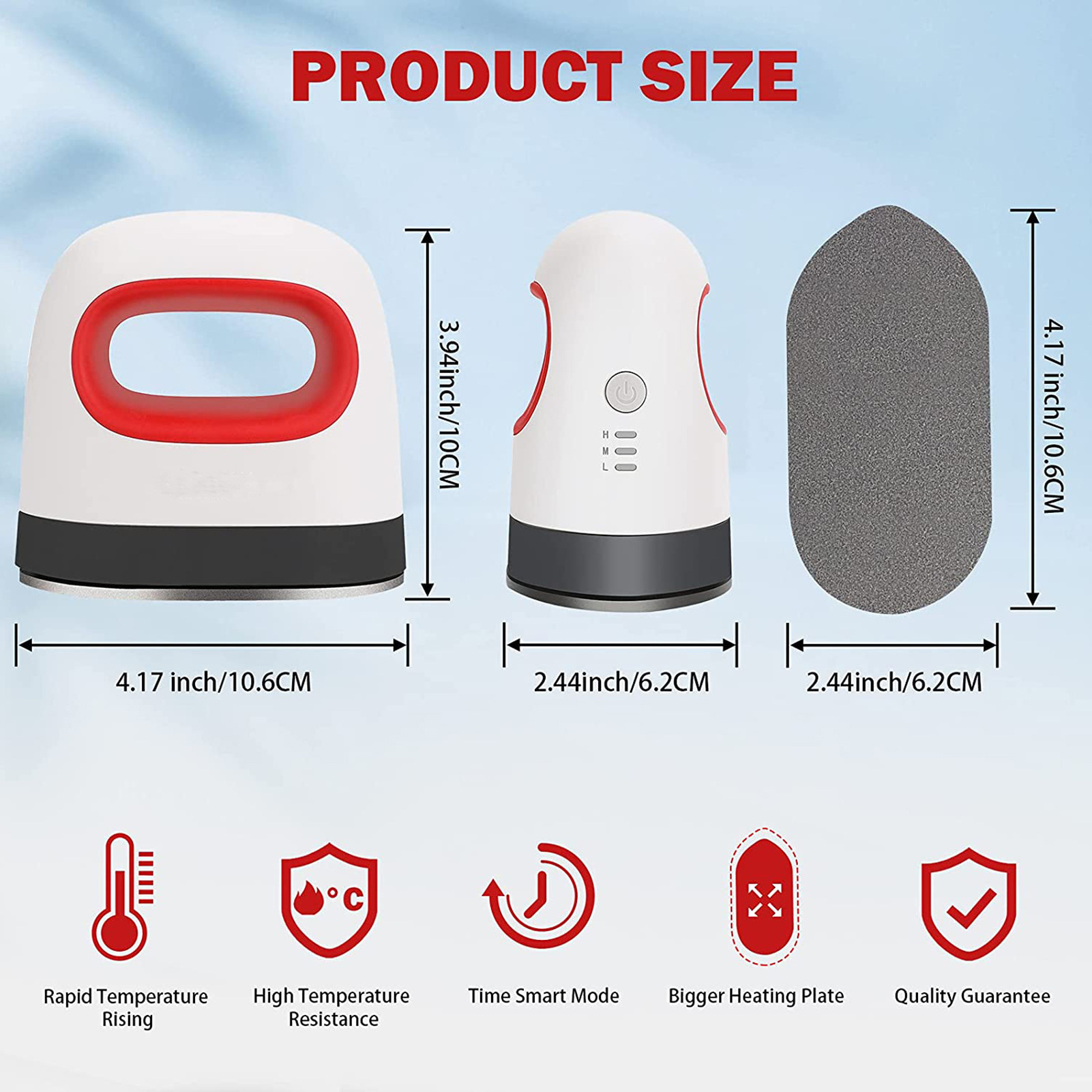 Mini Sublimation Portable Heat Press Machine, Heat Transfer Iron, Small Handheld Heat Press Machine for Clothing and T-Shirt Printing