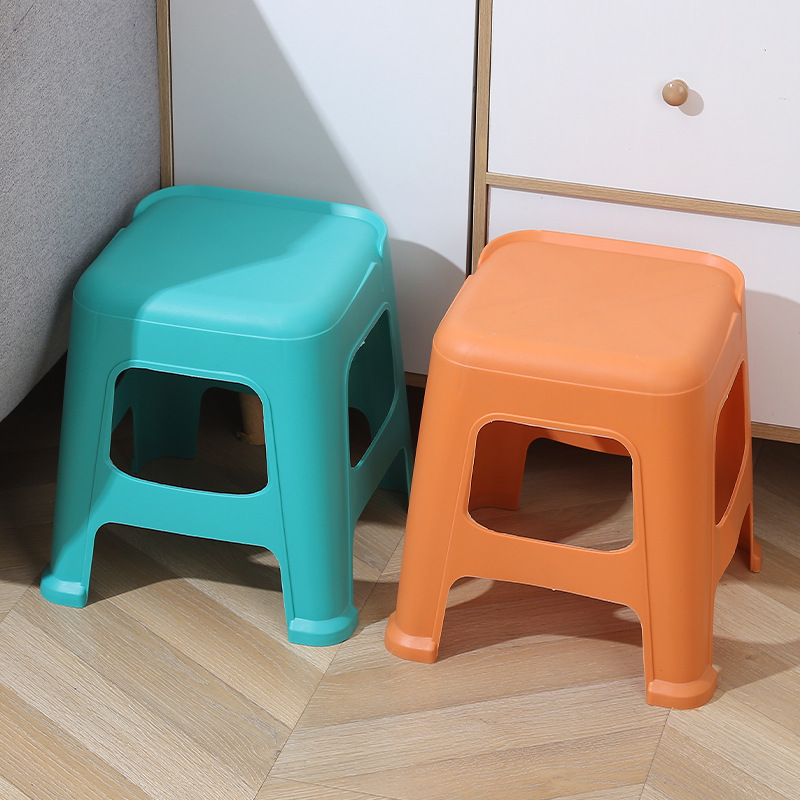 Plastic Stool Living Room Bathroom Adult Real Thickened Large Dovetail Shoe Changing Stool Stool Stackable Stackable Stool