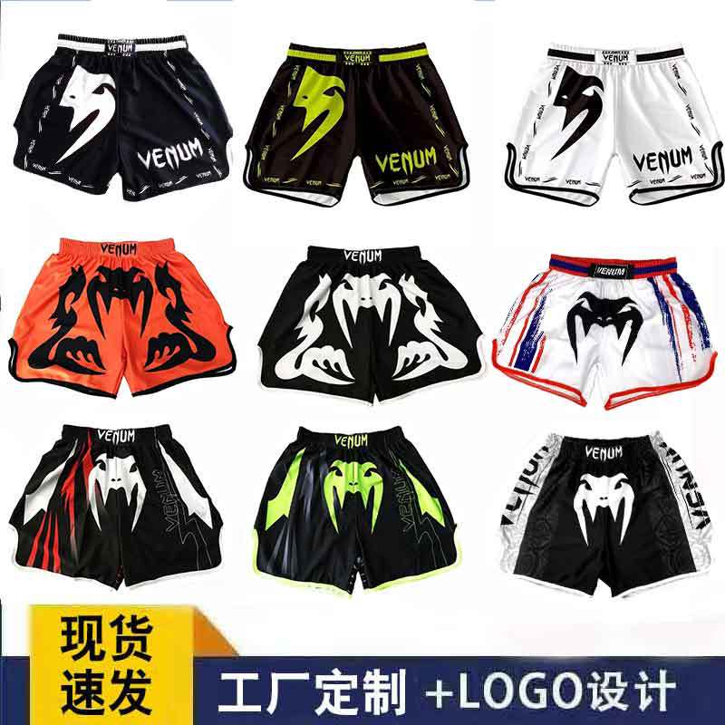 Шорты Муай Тай Venom Бокс, Одежда для Тренировок, Впитывающая Пот и Быстро Сохнущая, Спортивные Штаны для Санды с Принтом
