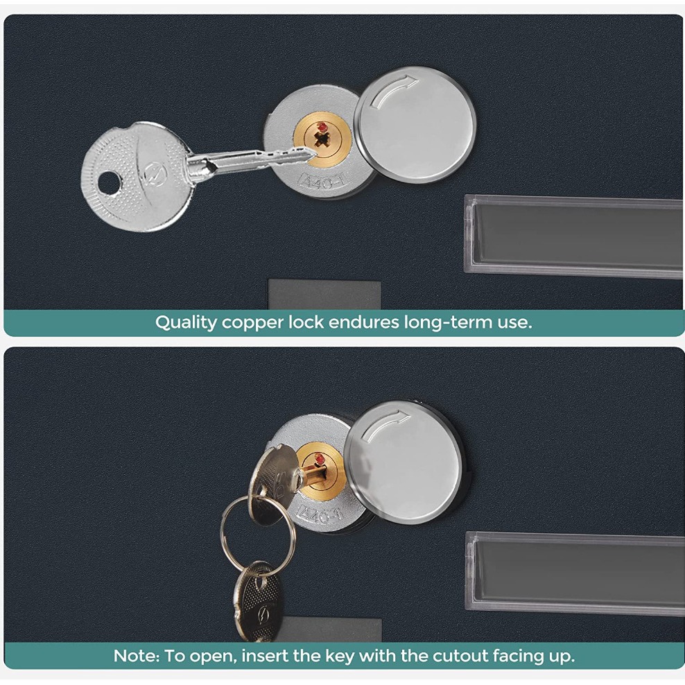 Internet Celebrity European and American Outdoor Cross-Border Wall-Mounted Copper Lockable Postal Mailbox with Observation Window Easy-To-Install Storage Letter