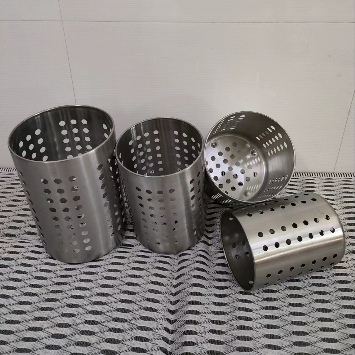 Трубка для китайских палочек из нержавеющей стали, кухонные принадлежности, трубка с круглым отверстием, утолщенная трубка для палочек, трубка для ножей и вилок