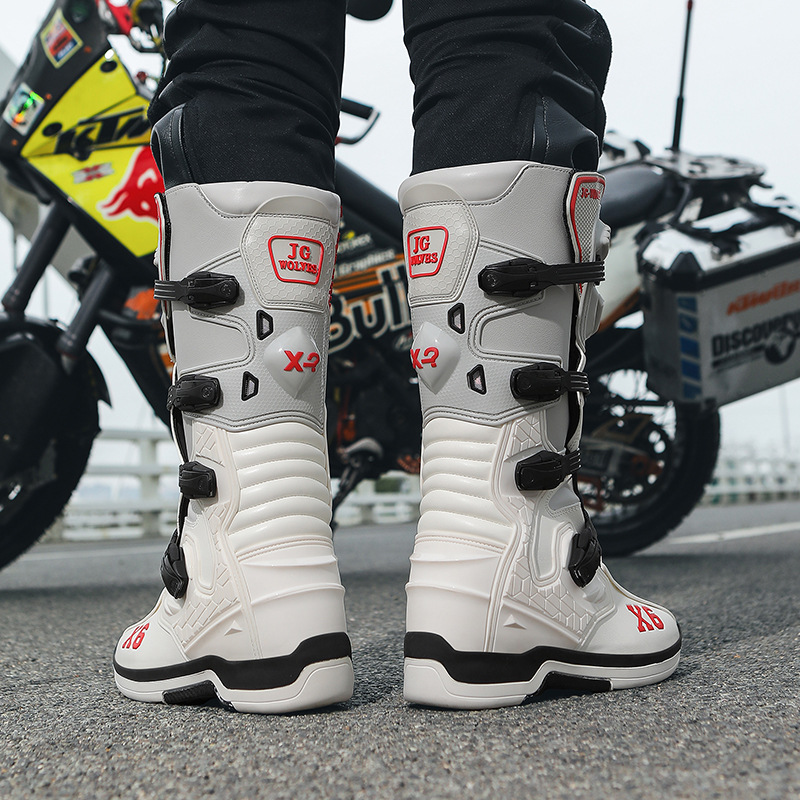 Off-Road Rally High-Top Motorcycle Shoes, Motorcycle Shoes, Men's and Women's Rider Boots, Motorcycle Boots, Racing Shoes, High-Top Wrapping