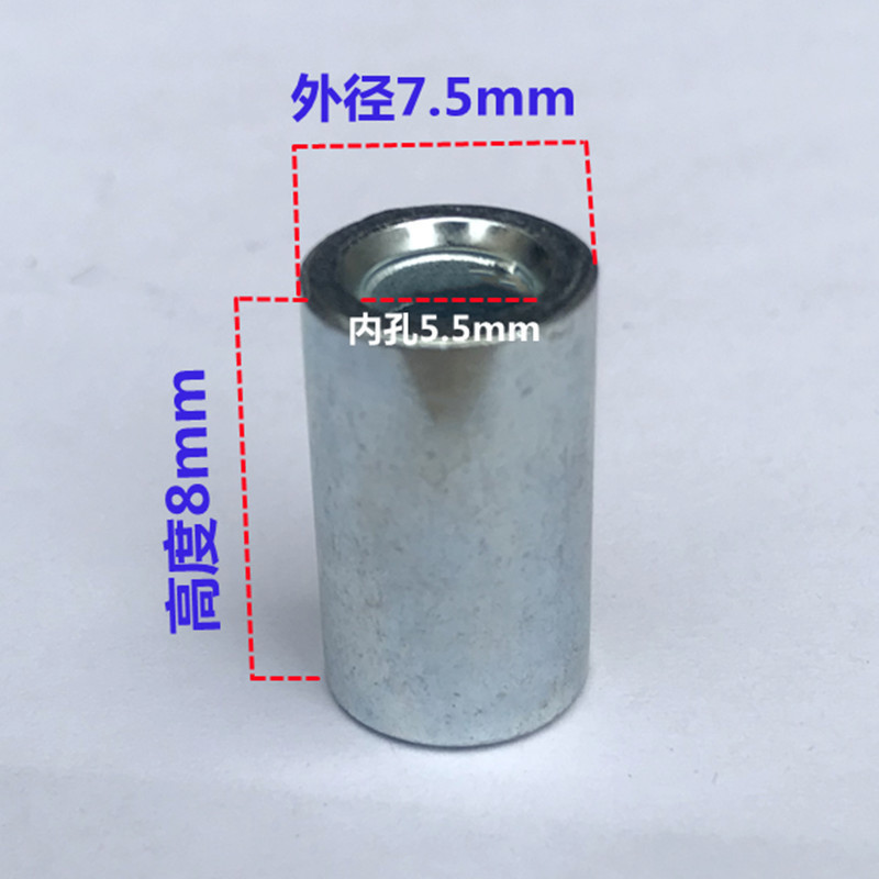 Galvanized Spacer Bushing with Inner Hole 6/8/10, Various Small Specifications, Small Iron Sleeve, Hollow Sleeve, Centered Flat Gasket, Heightening