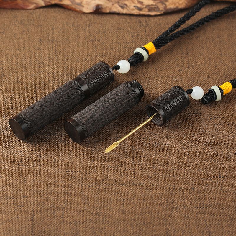 Антикварная бутылка для нюхательного табака из черного дерева, ручка, резьба по дереву