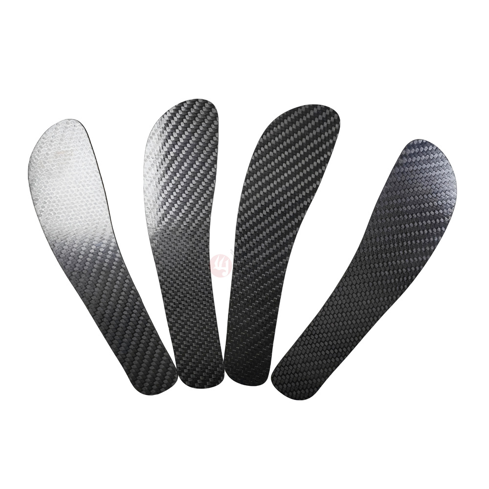 Manufacturer Customized 3K Full-Length Carbon Fiber Insole Inserts Lightweight Composite Running Shoes Shock-Absorbing Racing Running Shoes