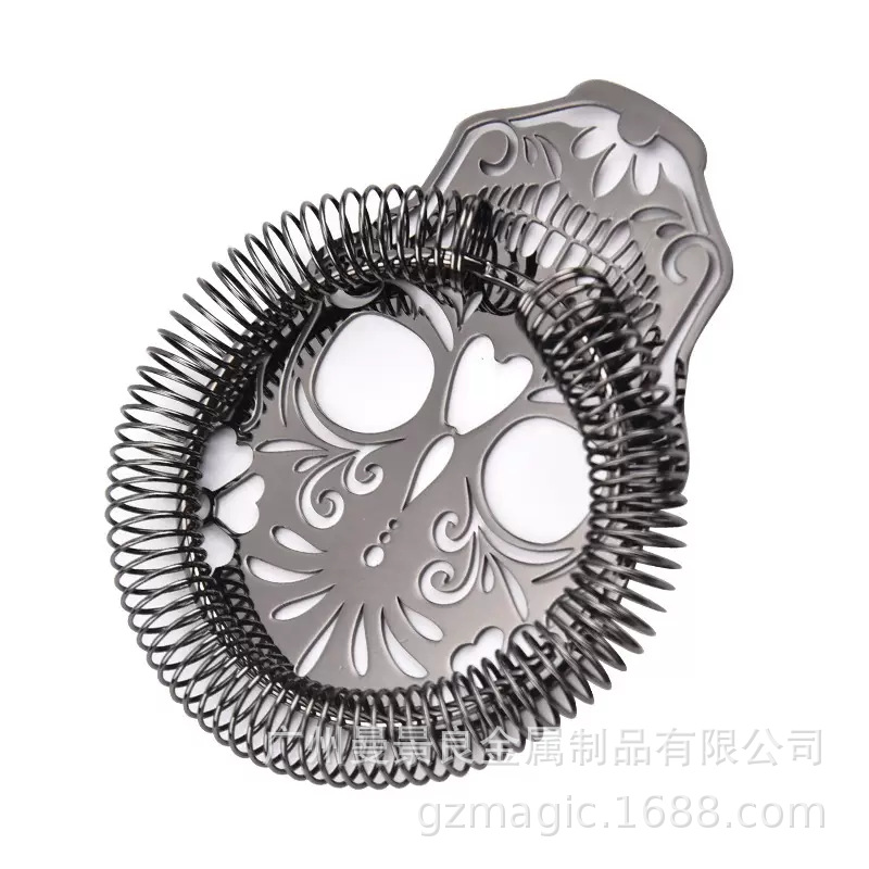 Stainless Steel 304 Ice Filter Bar Cocktail Ice Separator Filter Slag Separator Mixing Cup Utensils Cross-Border Creative