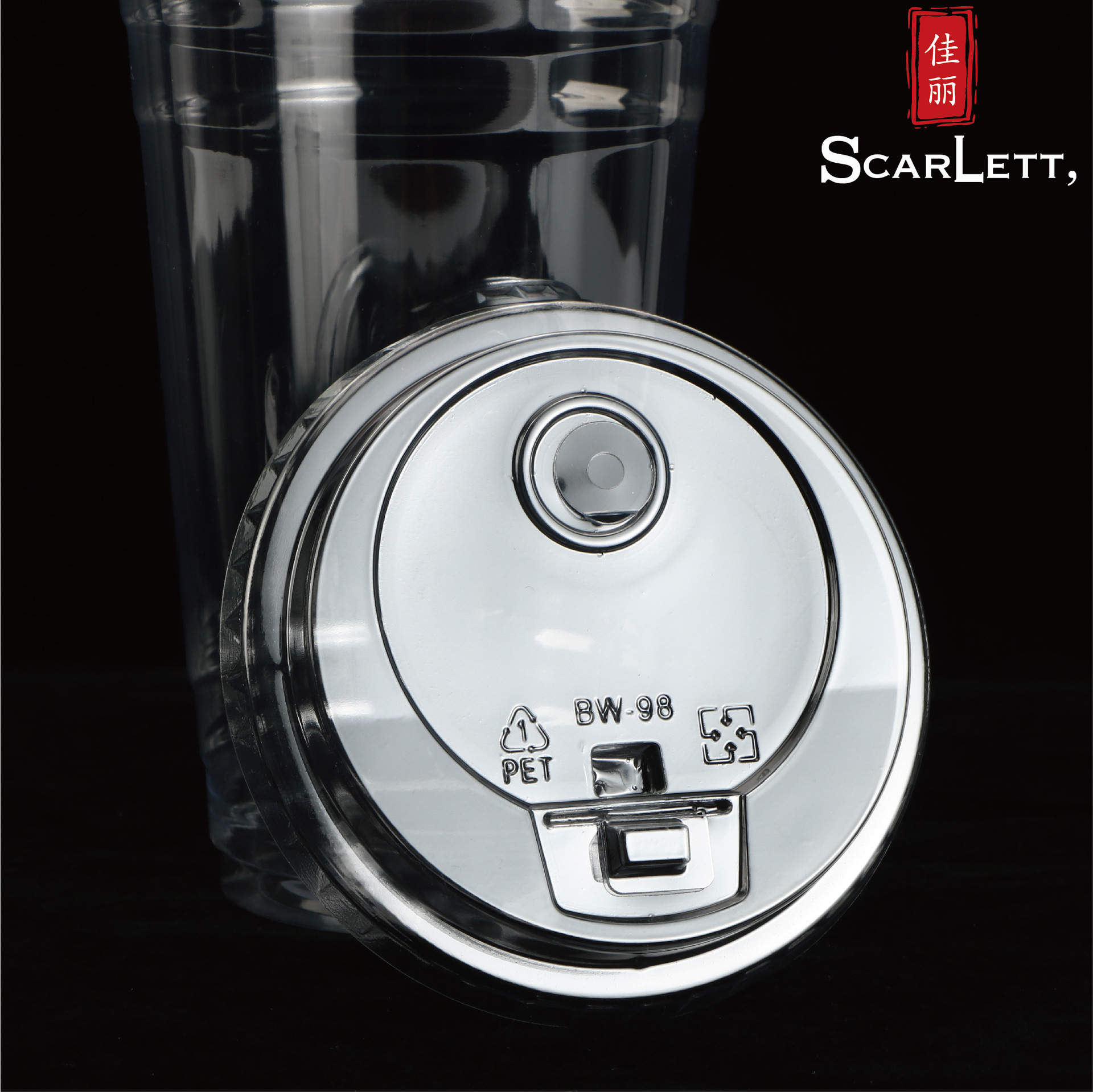 Double hole cup lid disposable coffee lid 90/95/98 mouthpiece beverage cup transparent pet plastic cup lid milk tea cup lid