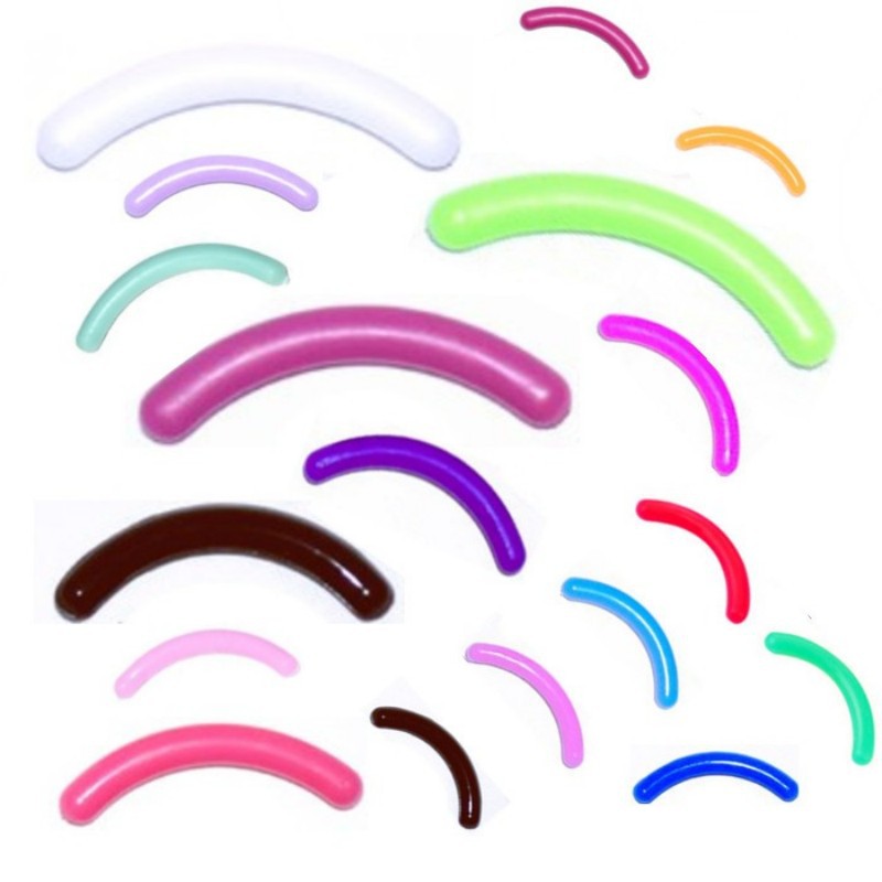 Eyelash Curler Strips, White, Black, Colorful, Universal Replacement Spare Rubber Pads for Various Eyelash Curlers