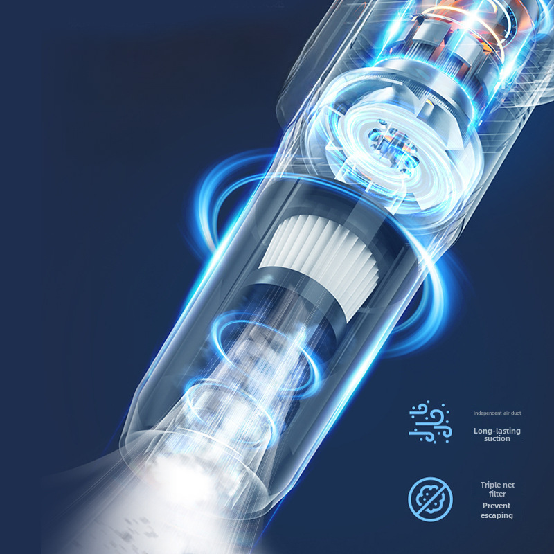 High-power household vacuum cleaner car wireless charging handheld mite suction dust suction large suction mite remover mop machine
