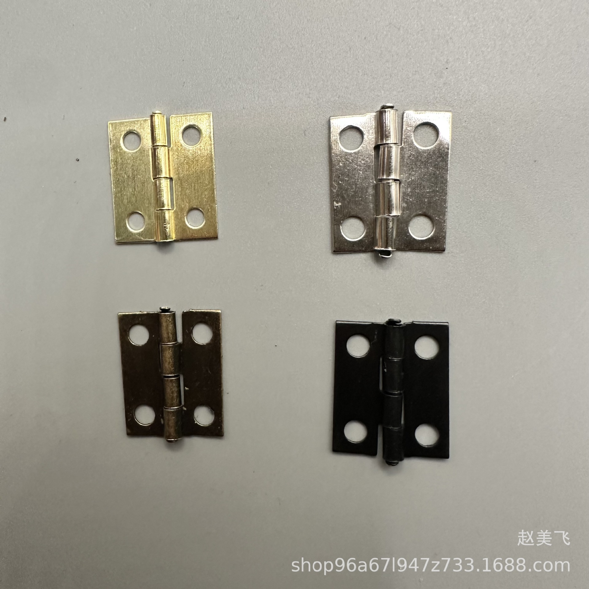 18*15mm Mini right angle hinge packaging box containing small hinge gift box hinge accessories wooden box flat hinge iron