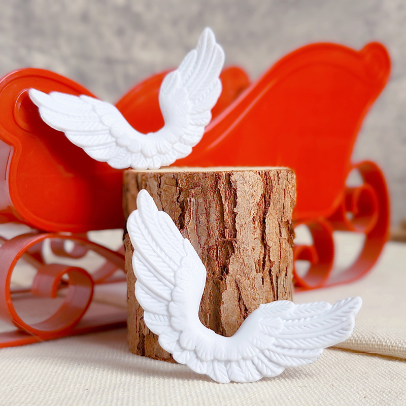 Factory Direct sale a variety of white angel wings plastic bottle blowing wings Christmas crafts DIY accessories
