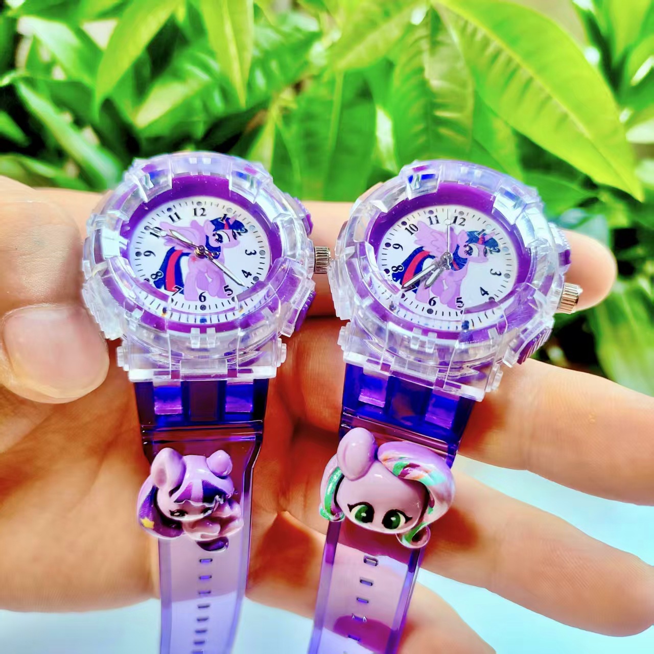 Новые светящиеся детские часы мультяшные пони Polly кварцевые часы для студентов милые игрушечные электронные часы