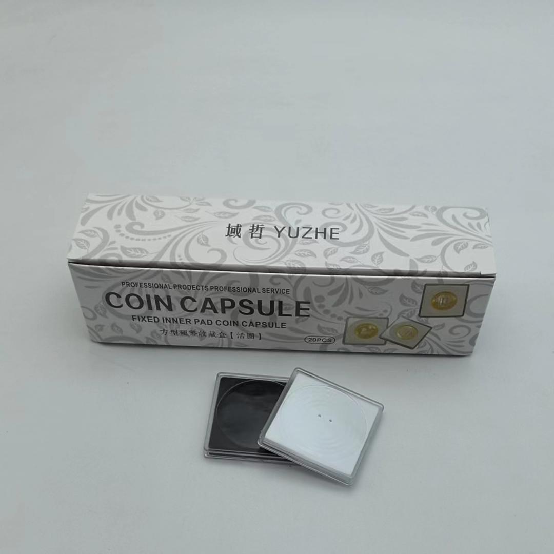 Adjustable Square Box 27mm Coin Coin 30 Collection Box Cross-border Living Circle Storage Box Coin Capsule Protection Box