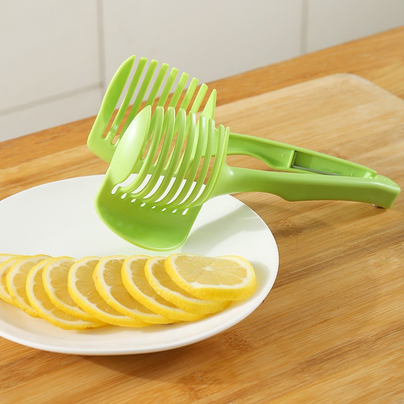 Fruit Slicer Fixed Clip Tool Cut Lemon Cut Egg Potato Tomato Fruit Manual Kitchen ABS