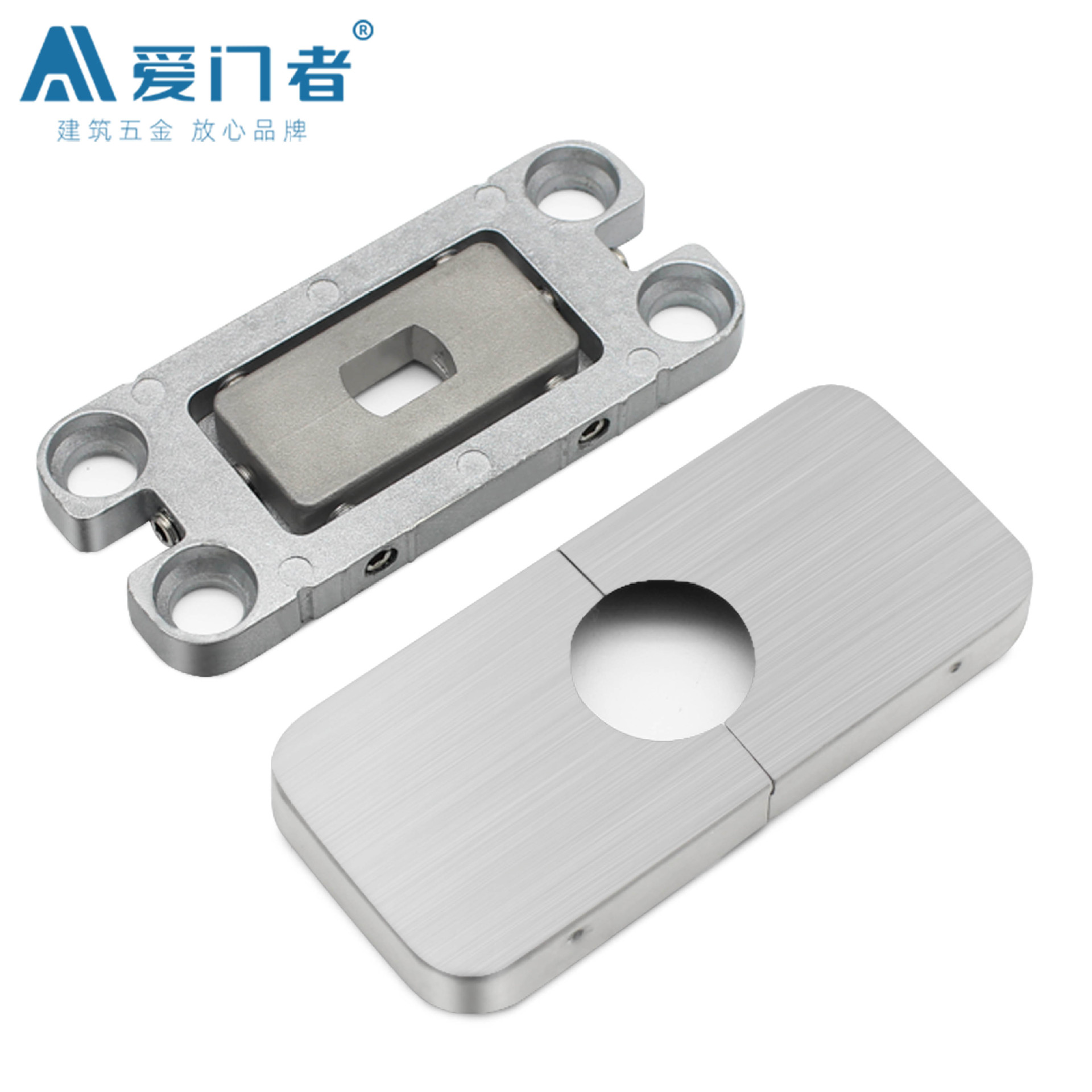 Door lovers groove-free floor spring hidden door hinge frameless tempered glass door pit-free hydraulic floor Spring