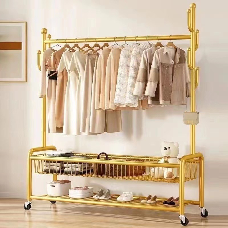 Clothes Hanger Floor Vertical Indoor Household Thickened and Thickened Drying Rack Hanger Drying Rack Dormitory Coat Rack Storage Rack