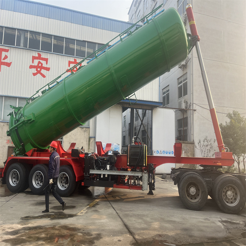 Export 30 Cubic Meters Semi-Trailer Suction Truck, Sewage Suction Truck, General Liquid Transport Truck, Special Vehicle for Transporting Sewage and Wastewater