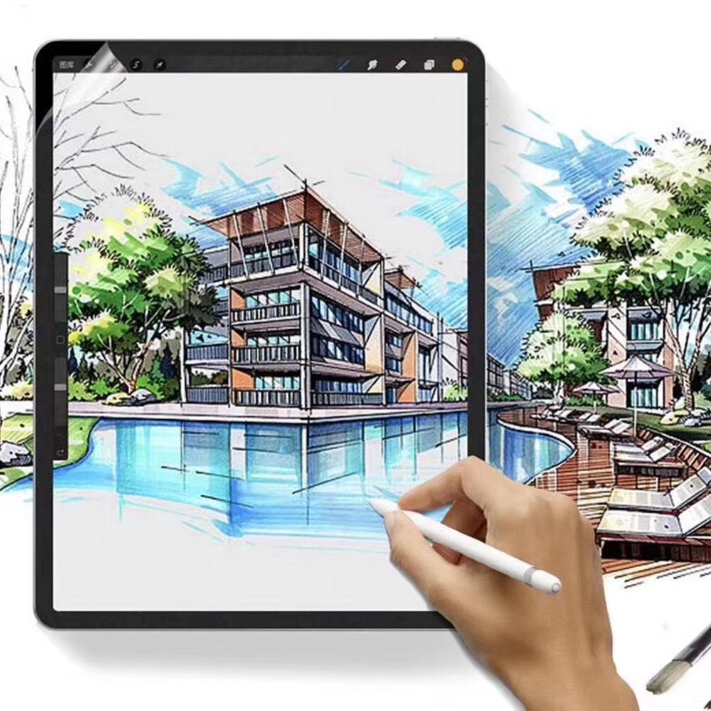 Suitable for iPad Film Frosted Paper Film 2025 Apple Tablet Full Screen Explosion-Proof Film Screen Protector Wholesale
