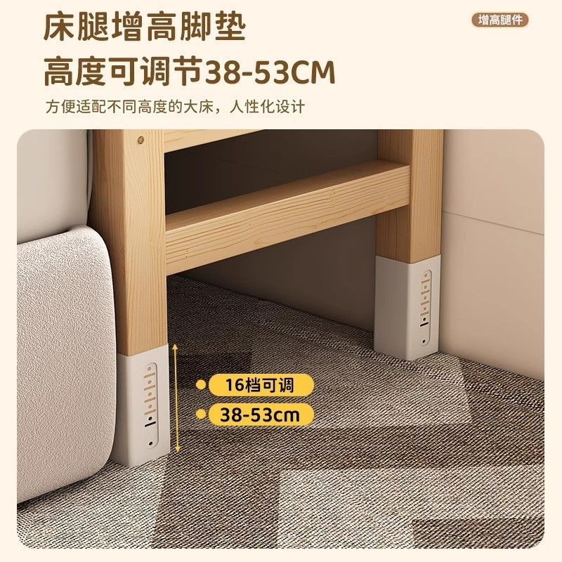 Solid Wood Baby Splicing Bed with Wide Guardrails for Boys and Girls Single Bedside Bed Crib Children's Splicing Large Bed