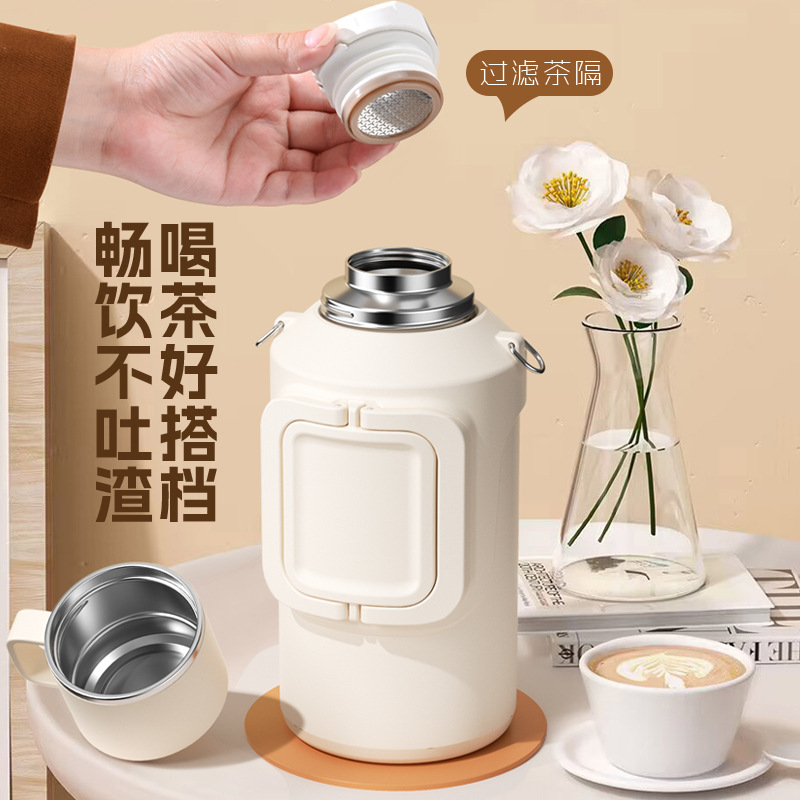 Yongkang thermos cup new multi-purpose pot 304 stainless steel large capacity high color value high insulation outdoor portable kettle