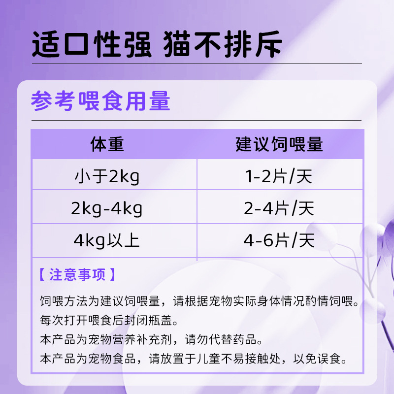 Pet Lecithin Chewable Granules for Cats, Fish Oil for Hair Care, Lecithin Hair Care Tablets for Cats