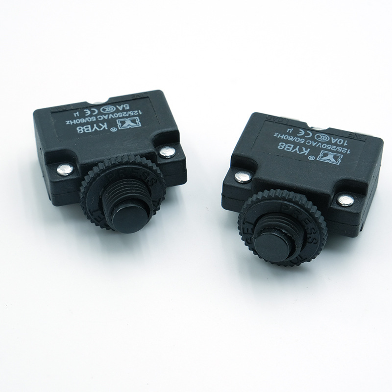 Supply Small Circuit Breaker Kyb8-15A Two Feet with Dust Cover Overload Protector Black Overload Protector