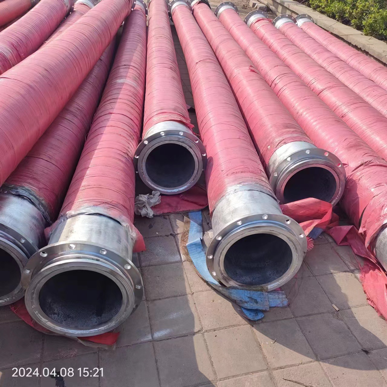 Caliber Flange Rubber Hose Sewage Water Supply Flange Suction and Discharge Cement Slurry Steel Wire Skeleton Braided Wear-Resistant Sandblasting Hose