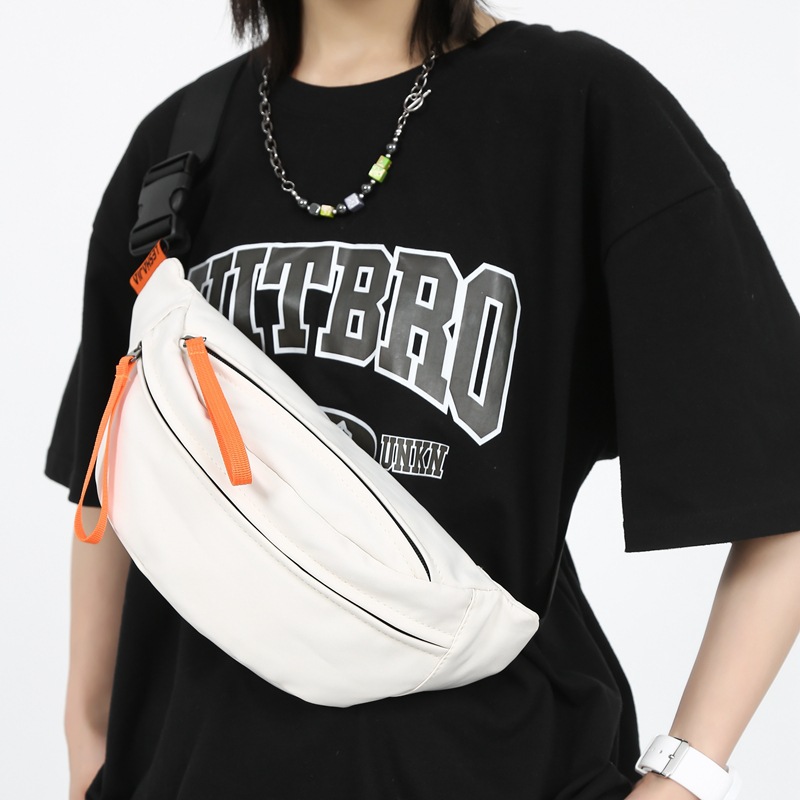 Оптовая сумка на грудь, новая мужская и женская мессенджер-сумка, модная простая трендовая сумка на плечо, большая вместимость, поясная сумка