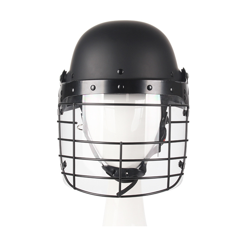 Factory Direct Sales German-Style Long Mask Riot Helmet American-Style Safety Explosion-Proof Helmet with Steel Hood Barbed Wire Security and Explosion-Proof