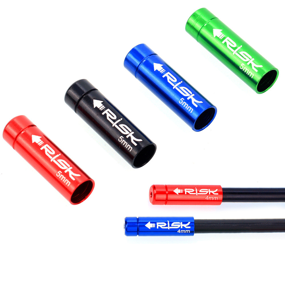 RISK mountain road bike line tube cap aluminum alloy brake 5mm line core cap variable speed 4mm line tube sleeve cap
