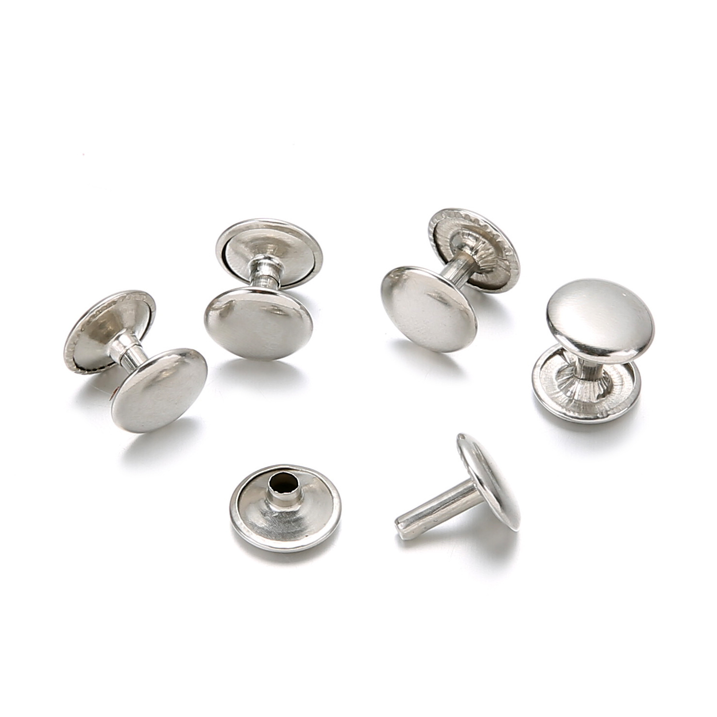 Metal Double-Sided Rivets DIY Clothing Luggage Fixing Accessories Mother-In-Law Rivets Leather Belt Handbags Round Hat Nails