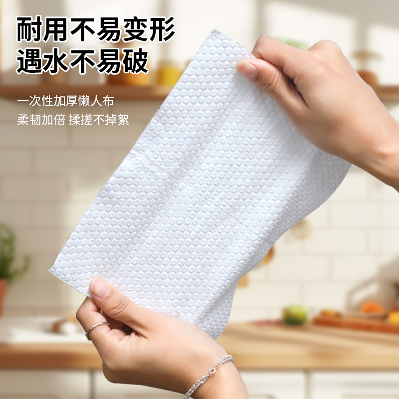 Kitchen Paper Disposable Lazy Rag Thick Wall Hanging Bottom Pumping Large Packaging Wet and Dry Cleaning Non-woven Fabric